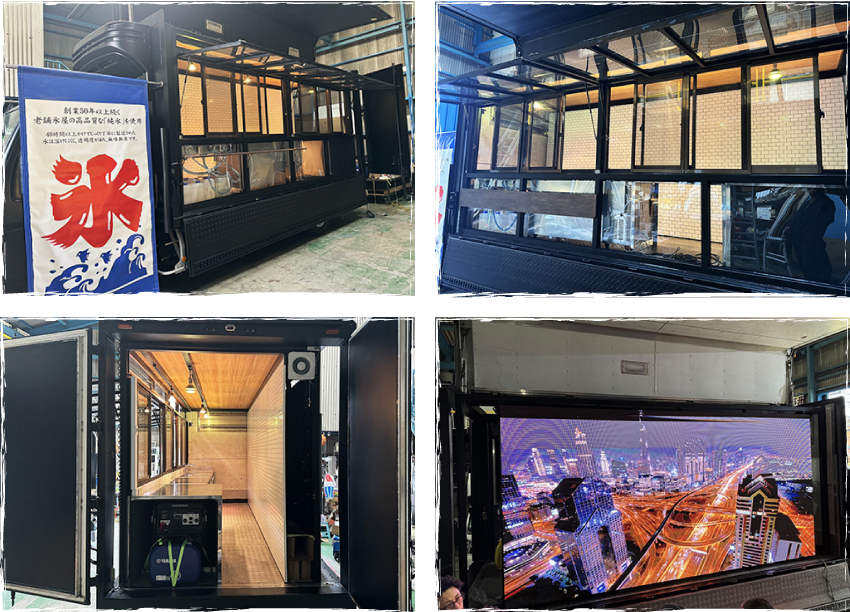 移動LED広告車両＋キッチンカー画像